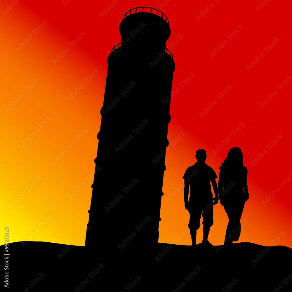 leaning tower in piza color vector
