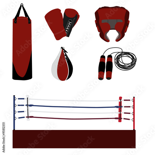 Vector boxing icon set