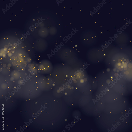 vector glittering stars on bokeh background