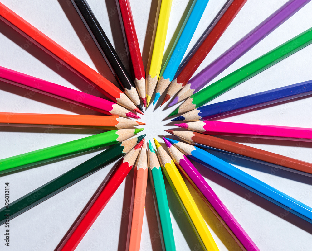 Color pencils set and shaperner Color pencils set and shaperner