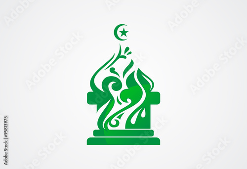 Mosque logo vector illustration