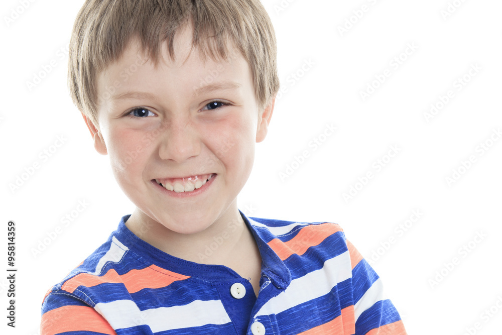 cheerful smiling little boy Isolated on white background cheerful smiling little boy Isolated on white background