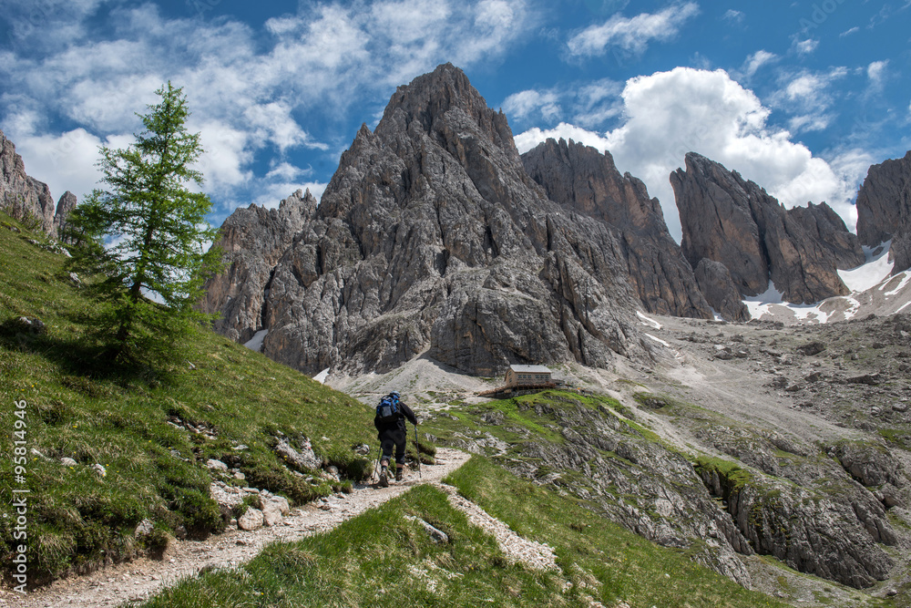 Sassolungo and Sassopiatto, Dolomites Sassolungo and Sassopiatto, Dolomites
