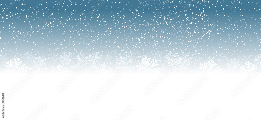 Fototapeta premium blue christmas background snowflakes