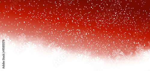 red christmas background swing snowflakes