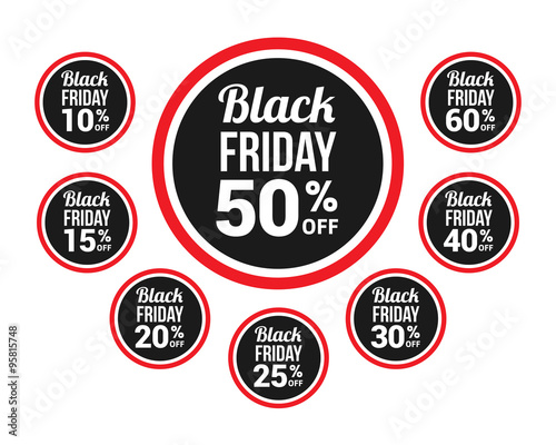 Black Friday % Off Labels