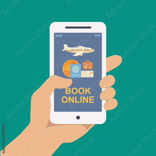 Booking online travel or ticket