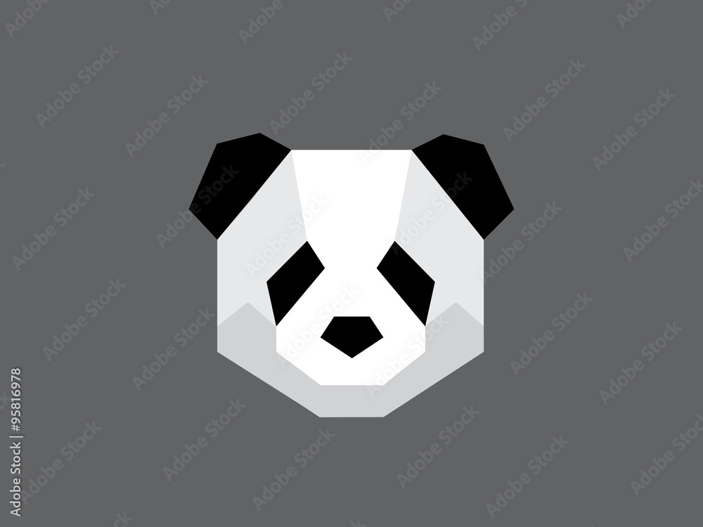 Fototapeta premium Flat vector panda