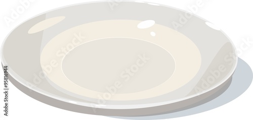 white plate 