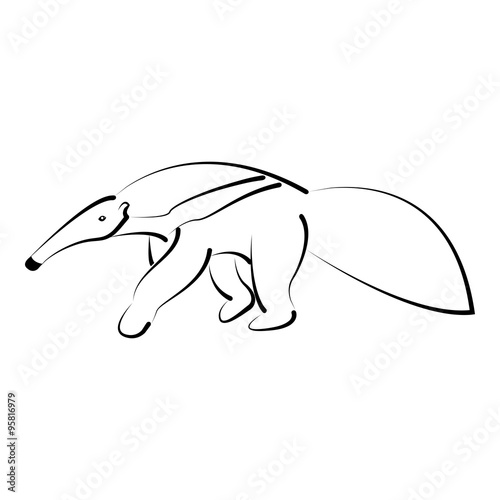 Ameisenbär Logo Outline