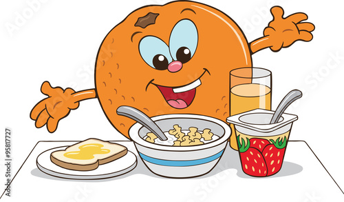 Healthy Breakfast cartoon
