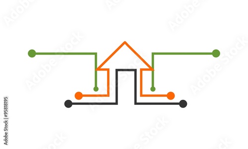 Home technology / electric housing, electric and Internet networks in residential, home line