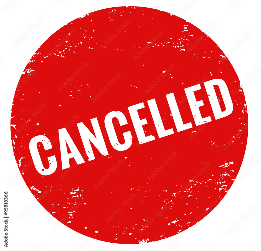 Stempel rot cancelled