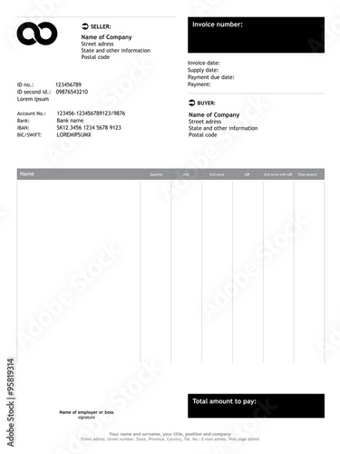 Invoice template