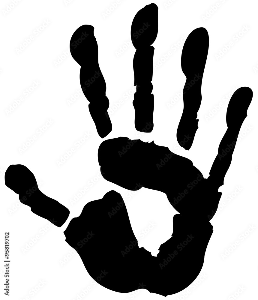 Handabdruck schwarz