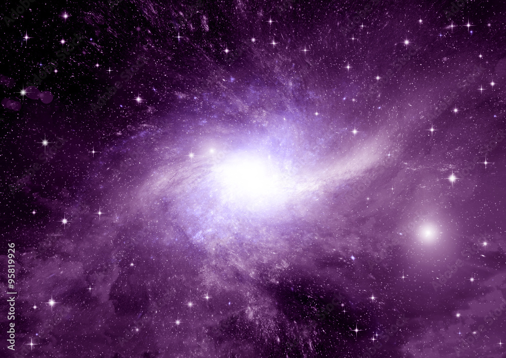 Naklejka premium galaxy in a free space