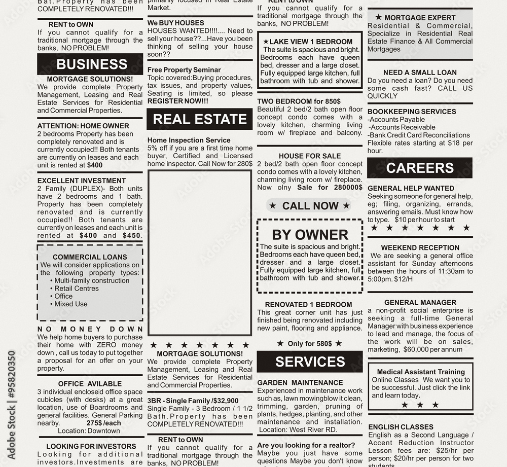 Fototapeta premium Real Estate Ad