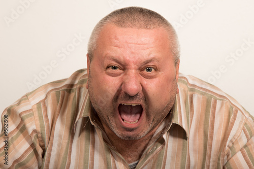 Angry Man screaming