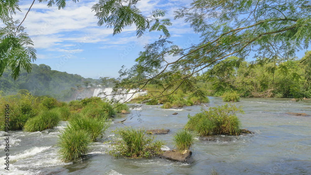 Waterfalls Landscape at Iguazu Park