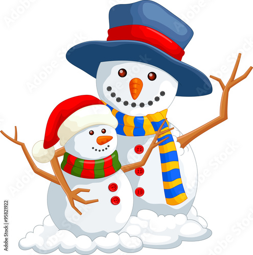 Vector illustration of christmas snowman