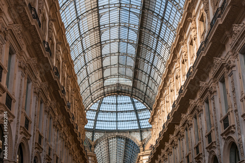 View of the Milan cathedral and gallery  