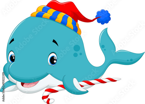 Vector illustration of christmas fish