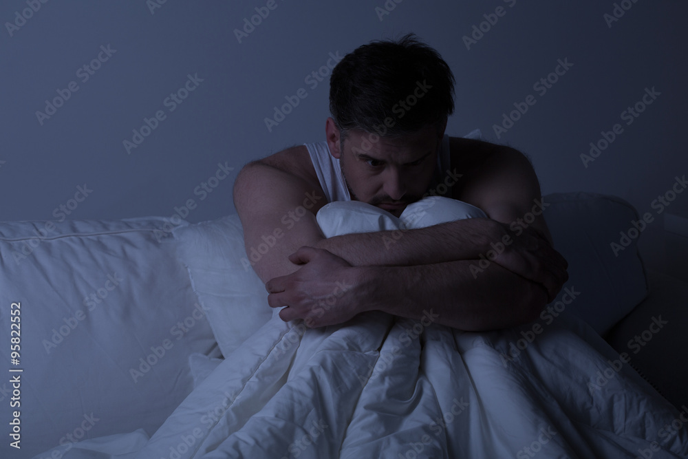 Fototapeta premium Man with anxiety disorder