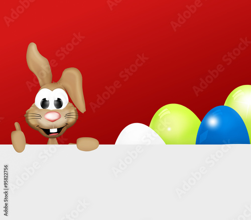 Festive happy Easter Bunny ...