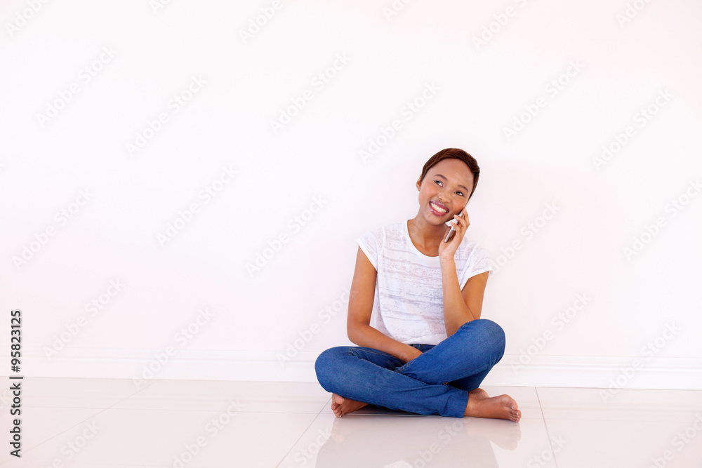 african woman talking on smart phone african woman talking on smart phone