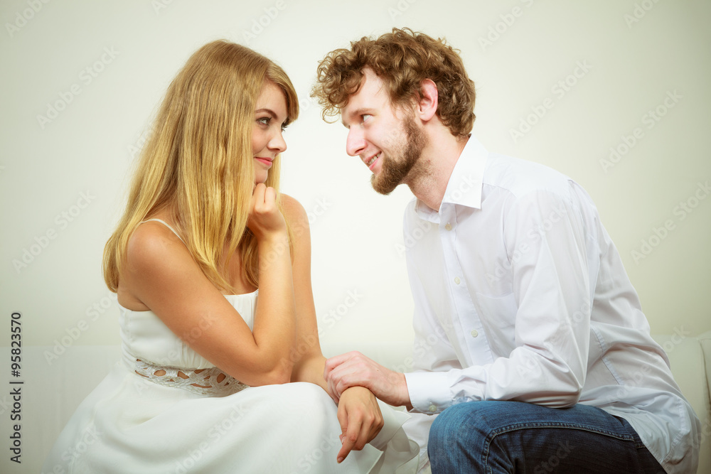 Gorgeous woman and handsome man. Loving couple. Gorgeous woman and handsome man. Loving couple.