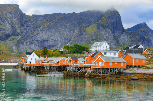 Fishing village in Lofoten Islands, Norway