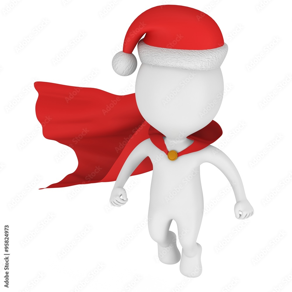 Santa Claus Brave Superhero Flying Santa Claus Brave Superhero Flying