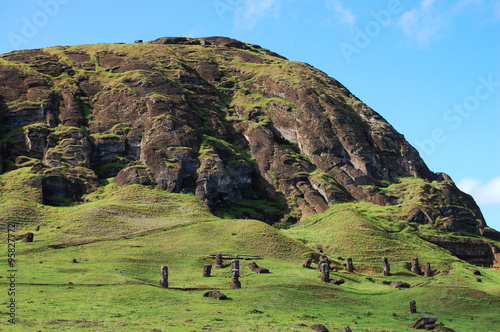 Rano Raraku Mountain - Easter Island photo