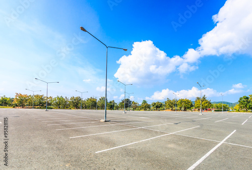 Empty parking lot