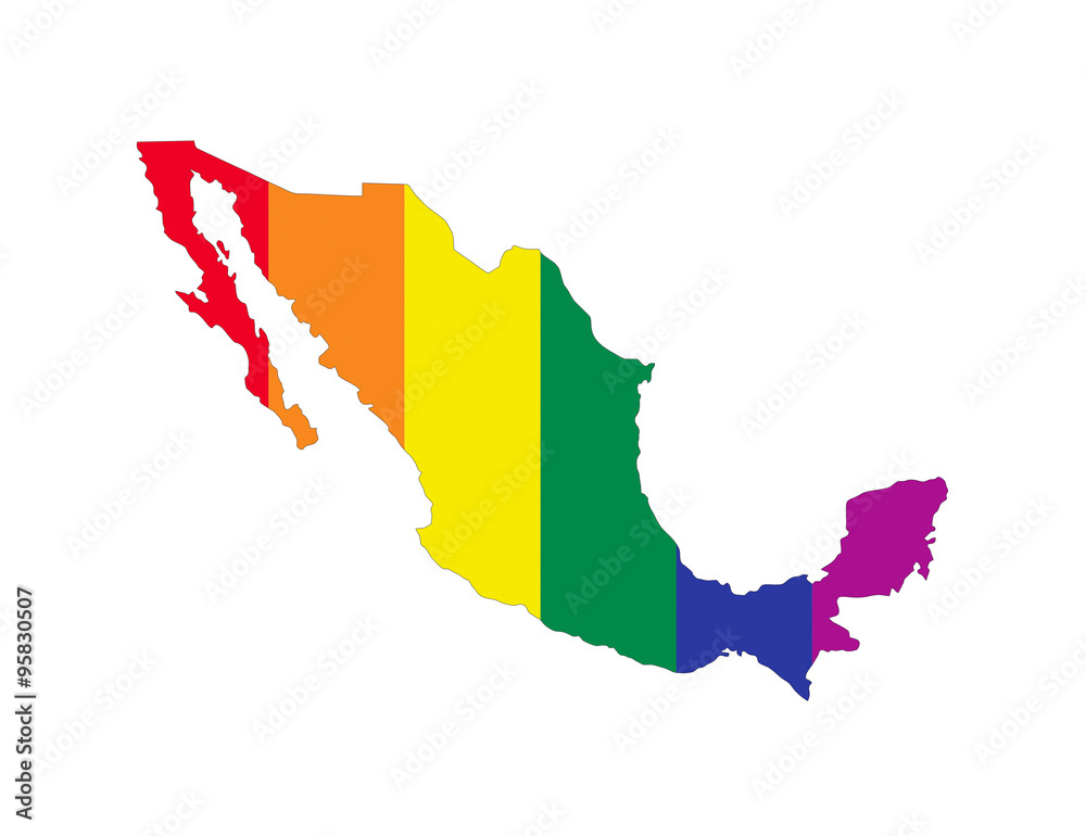 Fototapeta premium mexico gay map