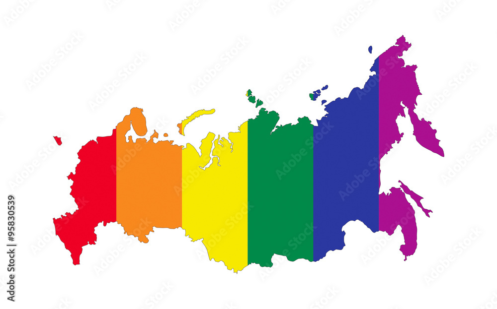 Fototapeta premium russia gay map