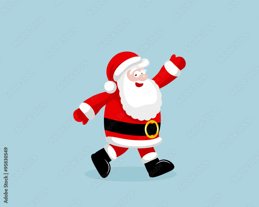 Santa Claus running Santa Claus running