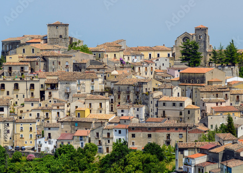 Old houses in Altomonte, Italy.