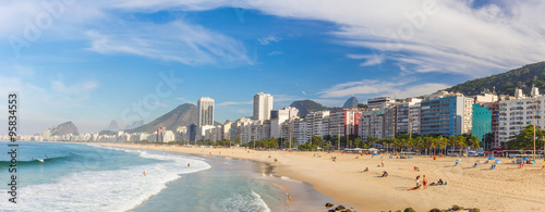 view of Copacabana beach in Rio de Janeiro. Brazil photo