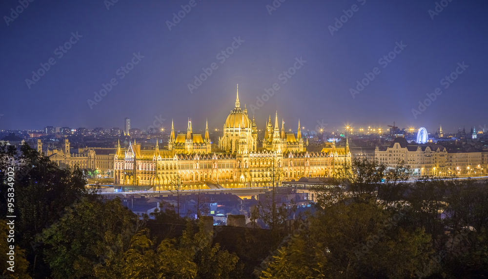The House of Parliament of Hungary at night, Budapest
