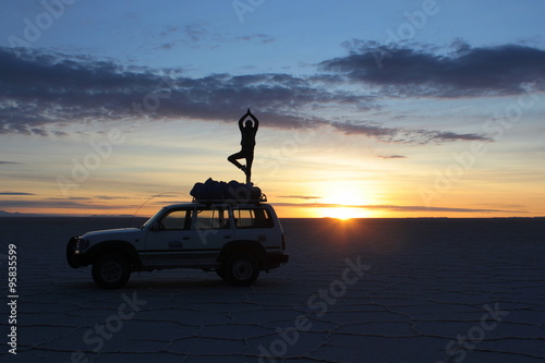 Sunrise in Uyuni, Bolivia