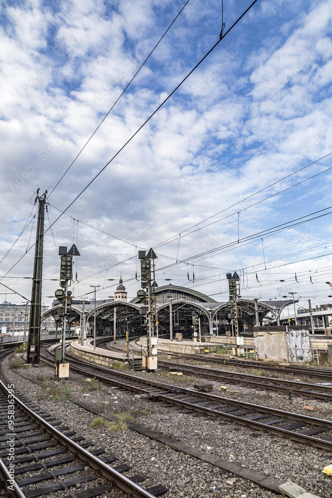 View over the tracks to Cologne Central Station View over the tracks to Cologne Central Station