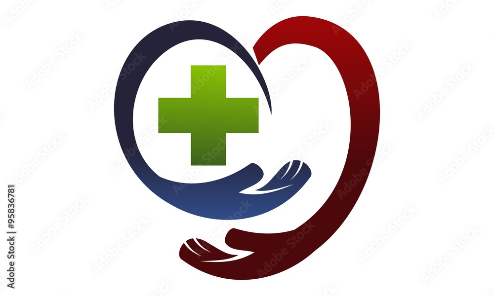 Fototapeta premium Hand Love and Cross Healthy