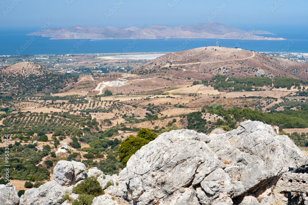 rural landscape on the island of Kos in Greece.