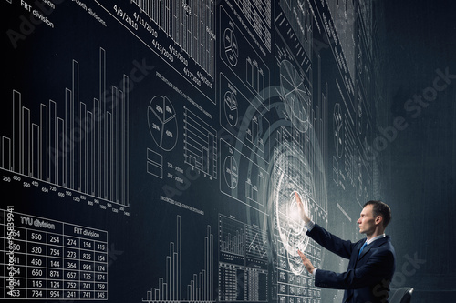 Man using modern technologies
