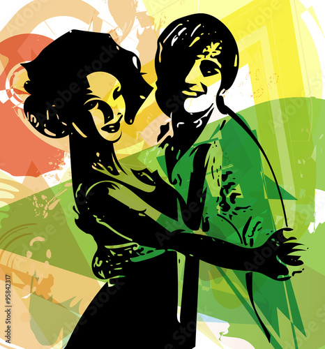 Latino Dancing couple