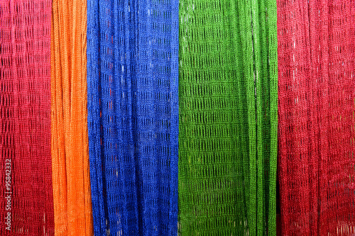 Colourful Hammock interlace from nylon rope