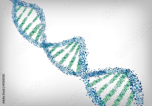 DNA green blue background
