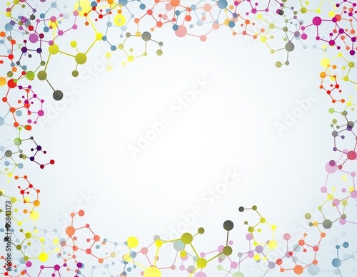 Colourful of  molecular on isolated background