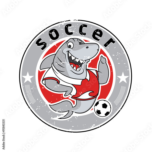 Shark mascot team logo soccer